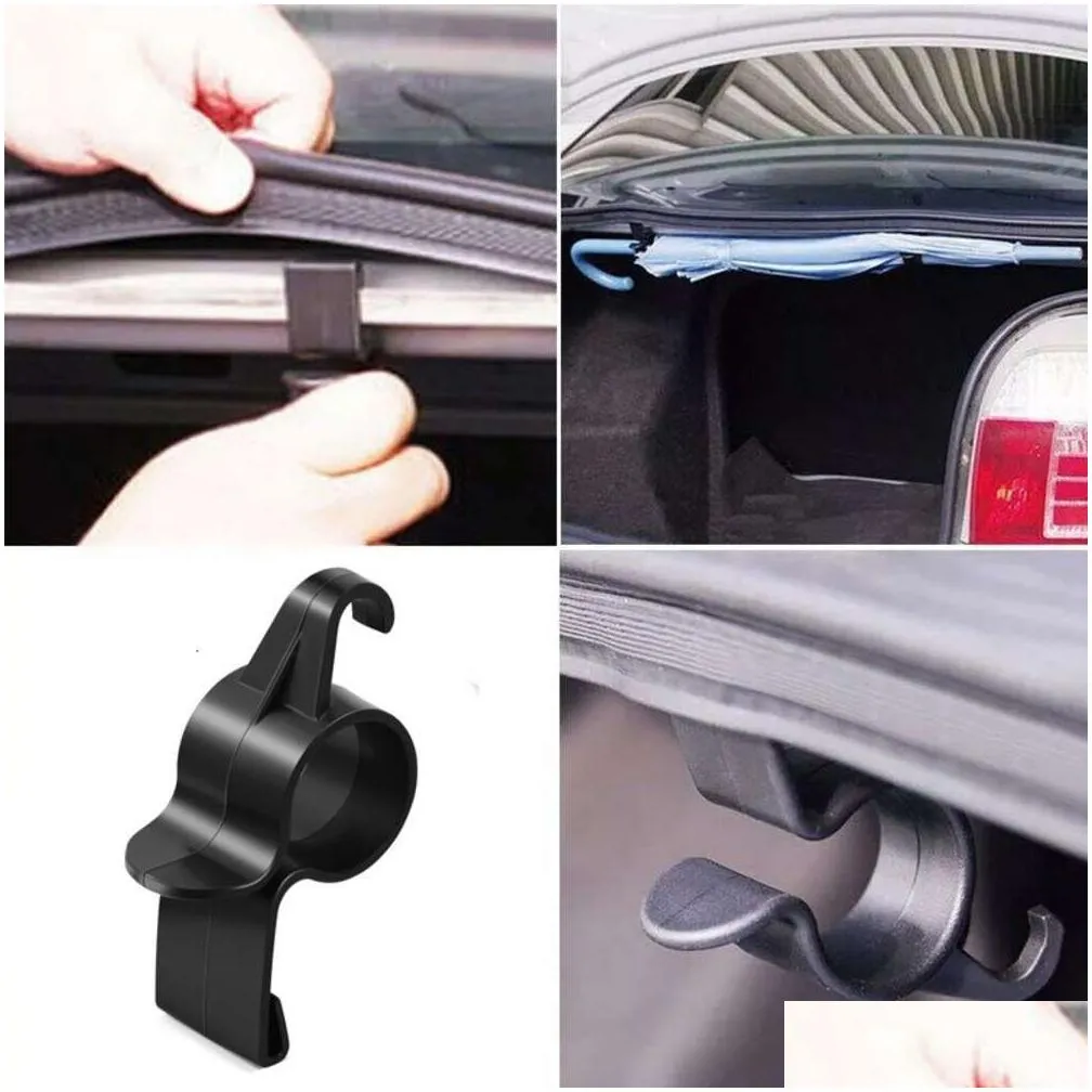 New Car Umbrella Holder Car Trunk Hook Umbrella Mount Plant Towel Hook Auto Accessories Universal Internal Storage Organizer Holders