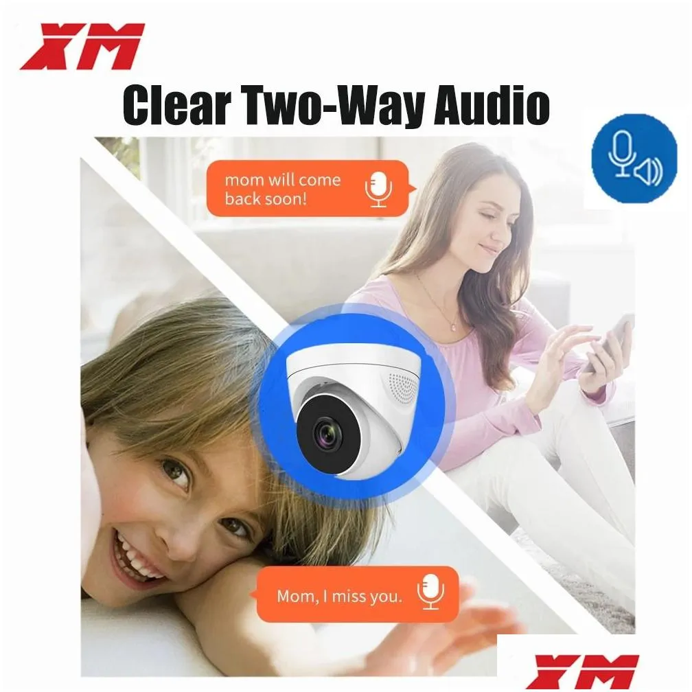 1080P WiFi Security Camera 2MP dome Indoor Wireless IP Camera Supports Two-way Talk Home Video Surveillance System 240126