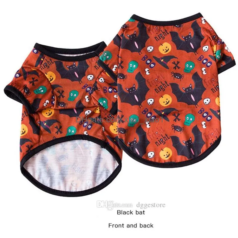 dog apparel  day pup shirts printed puppy pet shirt cute dogggy clothing halloween costume for small dogs cosplay pets clothes magic hat pumpkin heads