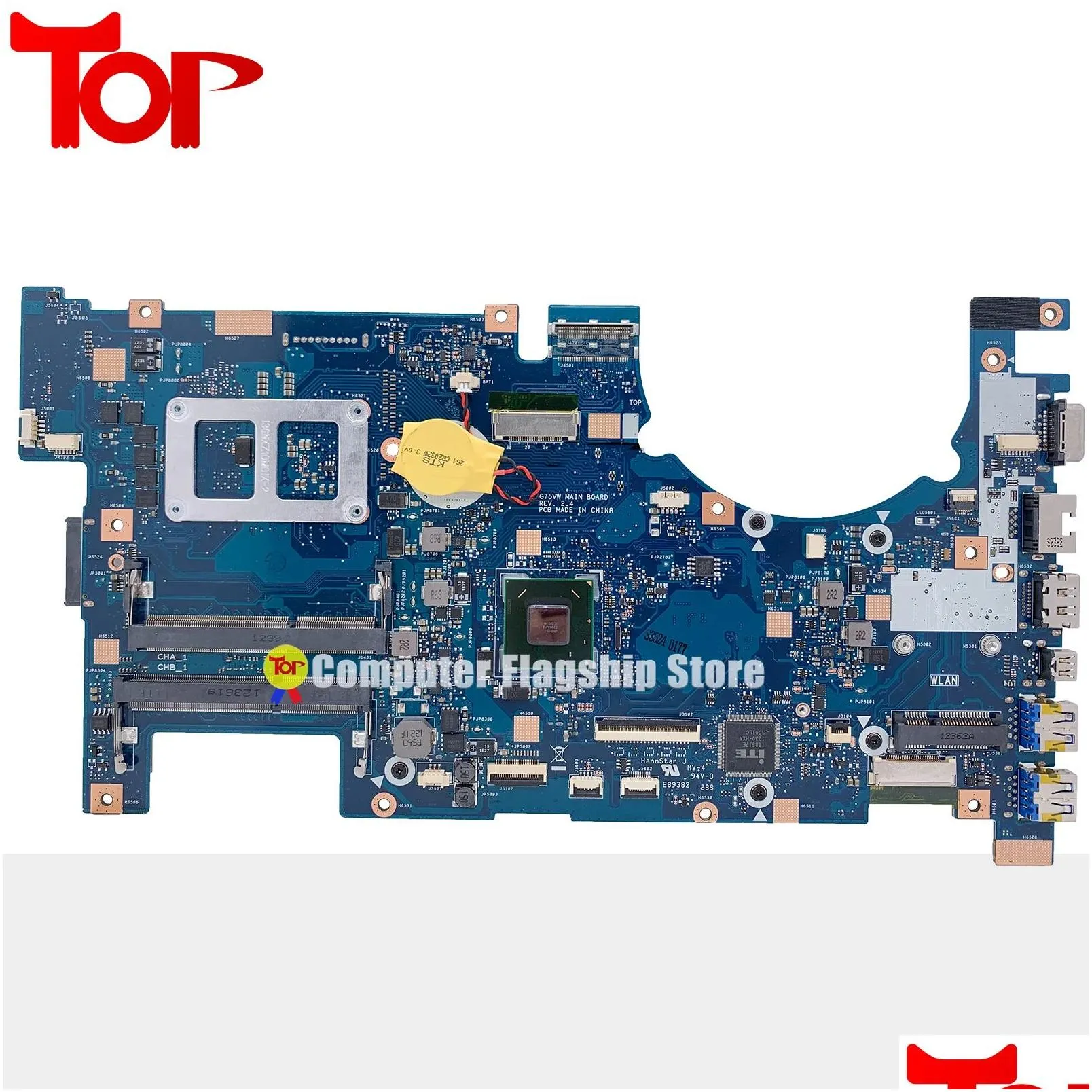 Motherboard KEFU G75VW Laptop Motherboard For ASUS G75VX G75V G75 HM77 INTEL 2D Or 3D Mainboard 100% TEST Working