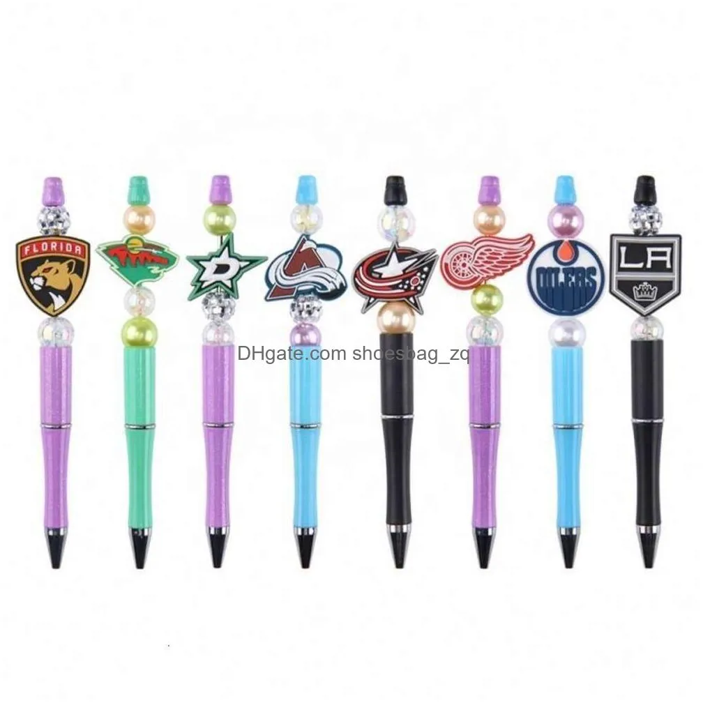 factory direct sale mexico style PvcBead Pens Decorative mermaid bead Pens Gift diy charms Ballpoint Pens