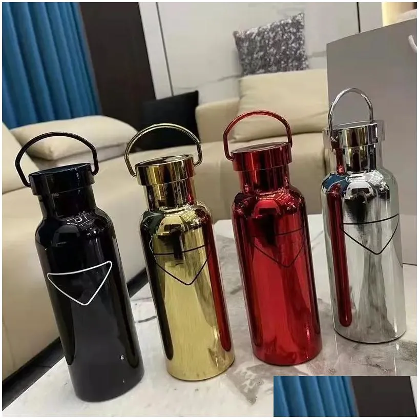 High quality Designer Water Bottles Durable Kettle High Quality Stainless Steel 500ML Adults Children Cycling Sports Thermal Insulation Designer Hipster