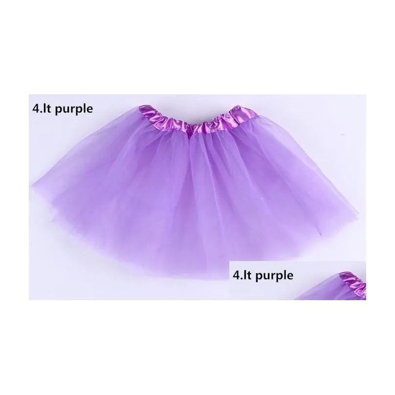 14 colors top quality candy color kids tutus skirt dance dresses soft tutu dress ballet skirt 3layers children pettiskirt clothes 10pcs