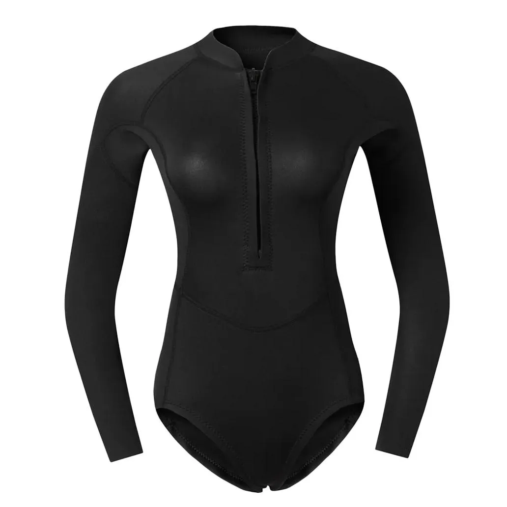 Wetsuits Drysuits 2mm Neoprene Wetsuit Women Long Sleeve Scuba Diving Wet Suit Swimsuit Rash Guard 230320