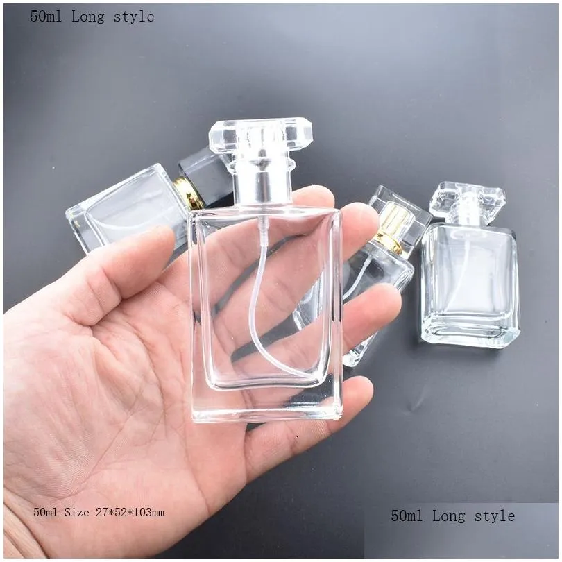 Perfume Bottle 5pcs 50ml Transparent Black Perfume Bottles Travel Pocket Glass Spray Bottles Empty Bottles Mist Spray Bottle Dispenser Atomizer