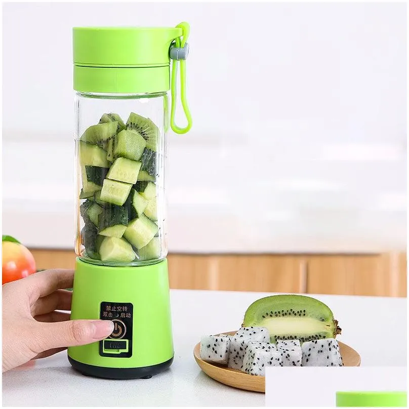 380Ml Juicer Personal With Travel Cup USB Portable Electric Blender Rechargeable Juicer Bottle Fruit Vegetable Kitchen Tools FMT2142