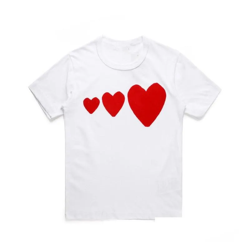 Play Men`s T-shirt Designer Commes Des Trendy Red Commes Heart Women`s Pullover S Badge Des Quantity Ts Cotton C Des Garcons Shirt
