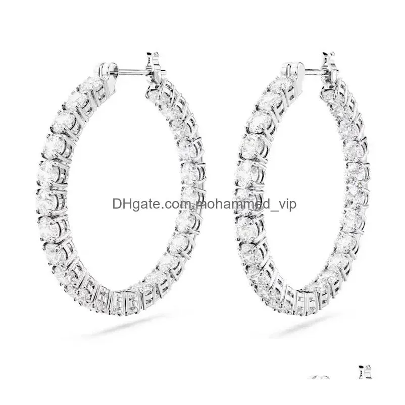necklace stainless steel trend crystal fine jewelry sets for women luxury 2023 matrix tennis necklace earrings bracelet ring