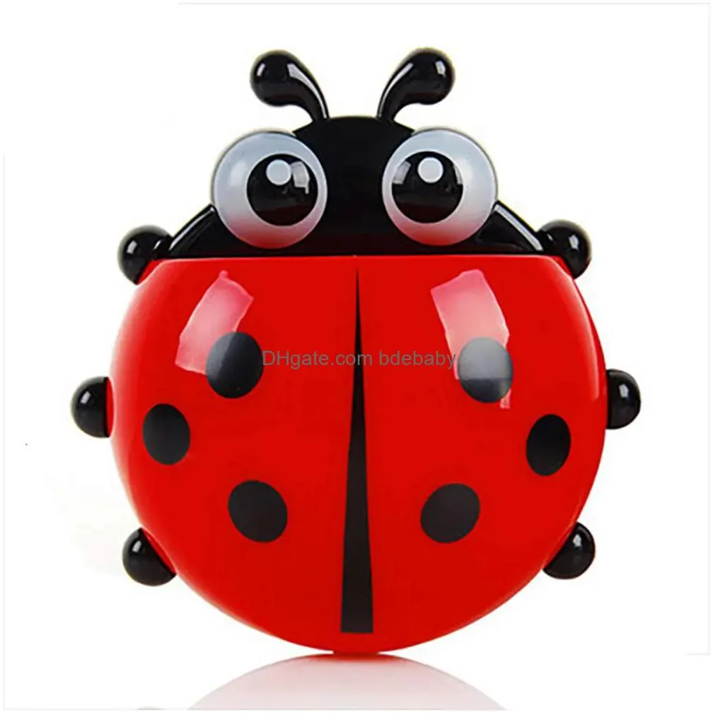 Toothbrush Holders Ladybug Holder Cartoon Animal Insect Wall Suction Cup Tootaste Rack Container Bathroom Organizer Drop Delivery Home Dhwg7