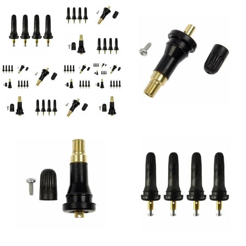 Universal TPMS Tire Pressure Monitoring System Tire Valve Stems Anti-explosion Snap In Tire Valve Stems Rubber+Metal