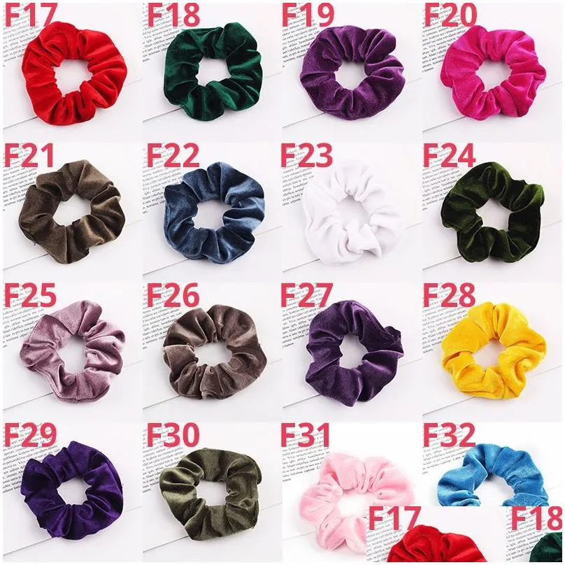 117 styles Lady girl Hair Scrunchy Ring Elastic Hair Bands Pure Color Leopard plaid Large intestine Sports Dance Scrunchie Hairband