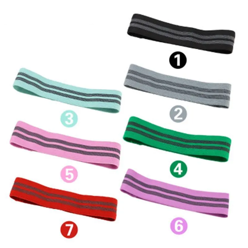 Virson Anti Slip Cotton Hip Resistance Bands Booty Exercise Elastic Bands For Yoga Stretching Training Fitness Leg Workout