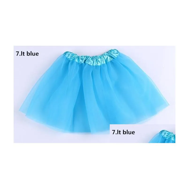 14 colors top quality candy color kids tutus skirt dance dresses soft tutu dress ballet skirt 3layers children pettiskirt clothes 10pcs