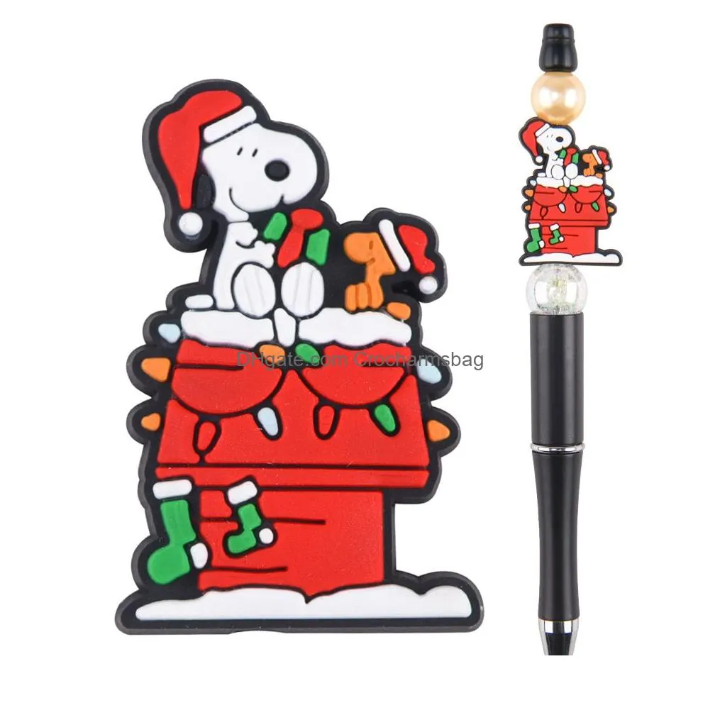 Shoe Parts & Accessories Christmas Custom Pvc Pen Charms Ballpoint Colorf Cute Decoration Students For School Drop Delivery Shoes Dhl87