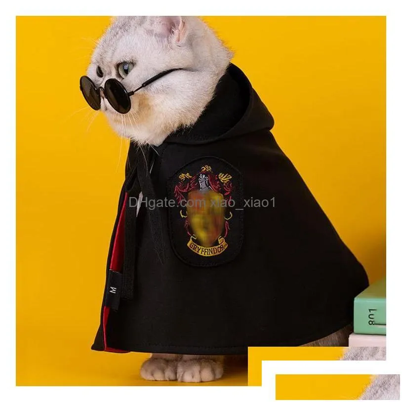 dog apparel designer clothes classic halloween dogs cloak magic warm pet coat for small doggy puppy cosplay outfits 4 styles ps2168 dr