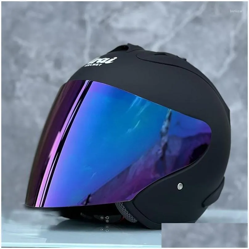 Motorcycle Helmets SZ-4 Matte Black Half Helmet Summer Season Women And Men Racing ECE Approved Casco Casque