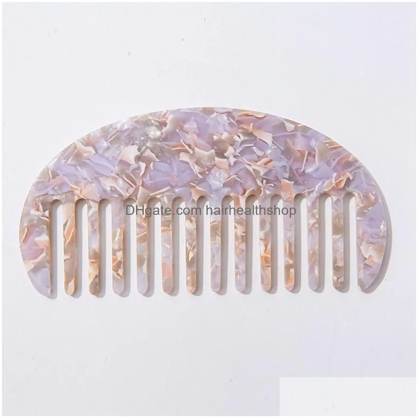 Fashion Acetate Hair Combs Anti-static Massage Hair Brush Hairdressing Colorful Hairdress Salon Styling Tool Travel Accessories 029