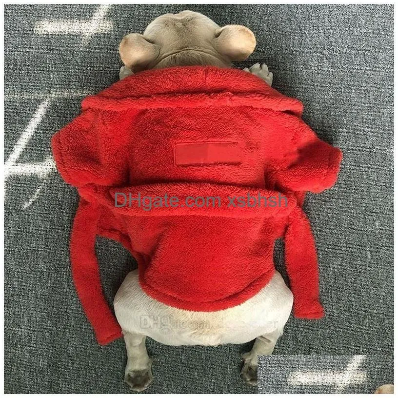 designer dog clothes brand dog bathrobe towel soft coral fleece dog fast drying coat super absorbent pet towel robe thickened luxury night gown for small dogs red