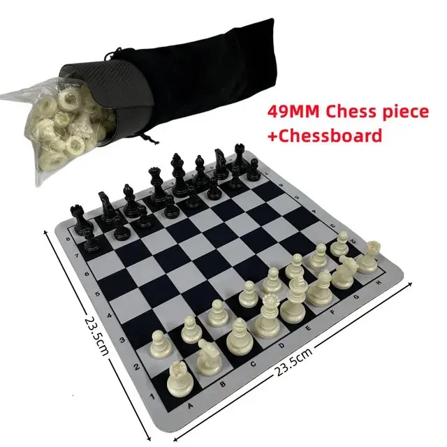 Chess Games 65/75/95mm Chess Pieces Adult Children Chess Intellectual Toys Plastic Chess Character Championship Game Toys 231218