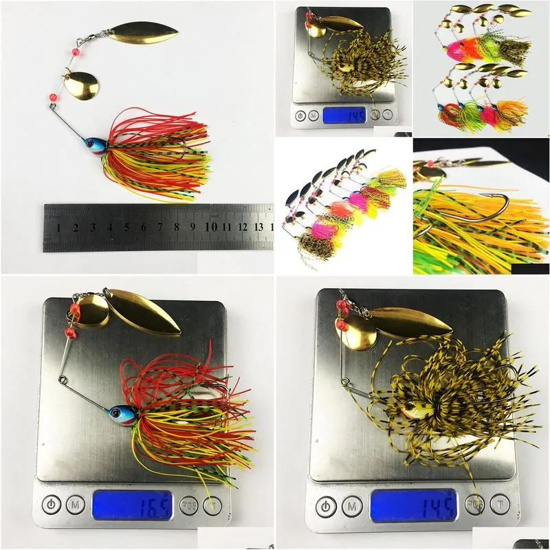 Baits Lures 8pcs Spinner Set Hard Metal Lure Kit Long Casting Jig Fast Searching Bait Spinnerbait Pike Bass Tackle Wobbler Fishing Pesca