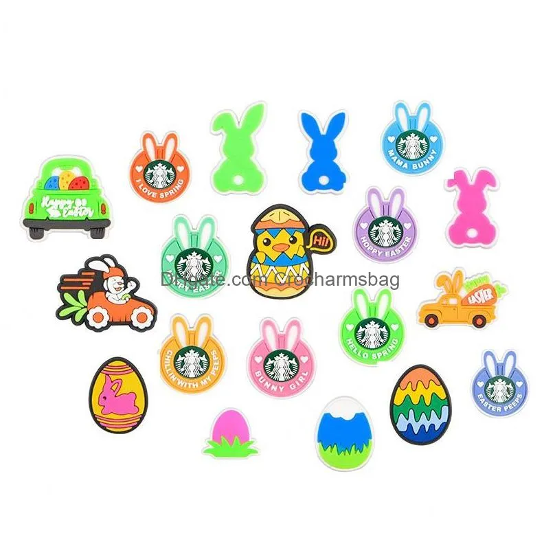 Shoe Parts & Accessories Wholesales Happy Spring S Easter Egg New Rabbit Encanto Clog Charms Drop Delivery Shoes Dhcwu