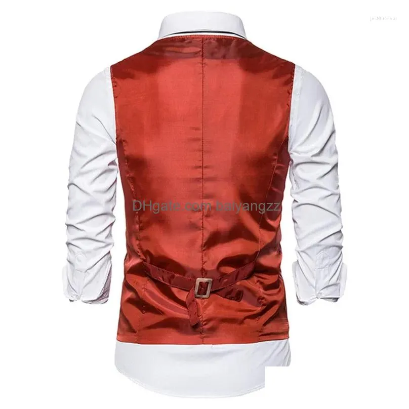 mens vests jacquard suit vest black / wine red wedding party dress waistcoat size xxl-s