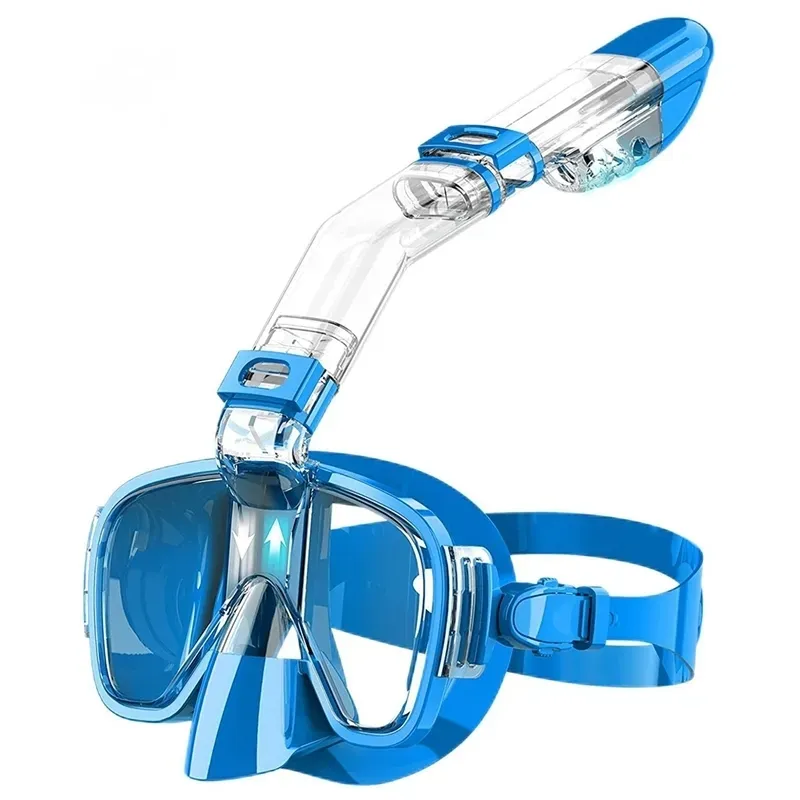 Snorkel Mask Foldable Diving Mask Set With Dry Top System And Camera Mount AntiFog Professional Snorkeling Gear 220810