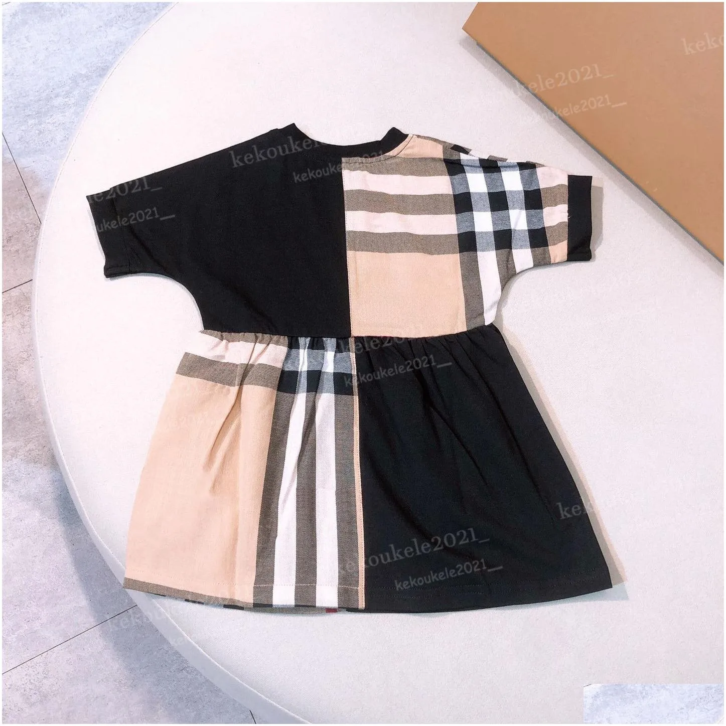 Summer Baby Girls` Dresses and Rompers Plaid Pattern 100% CottonShort Sleeve Dress Children`s Infant Boys Rompers Kids Clothing