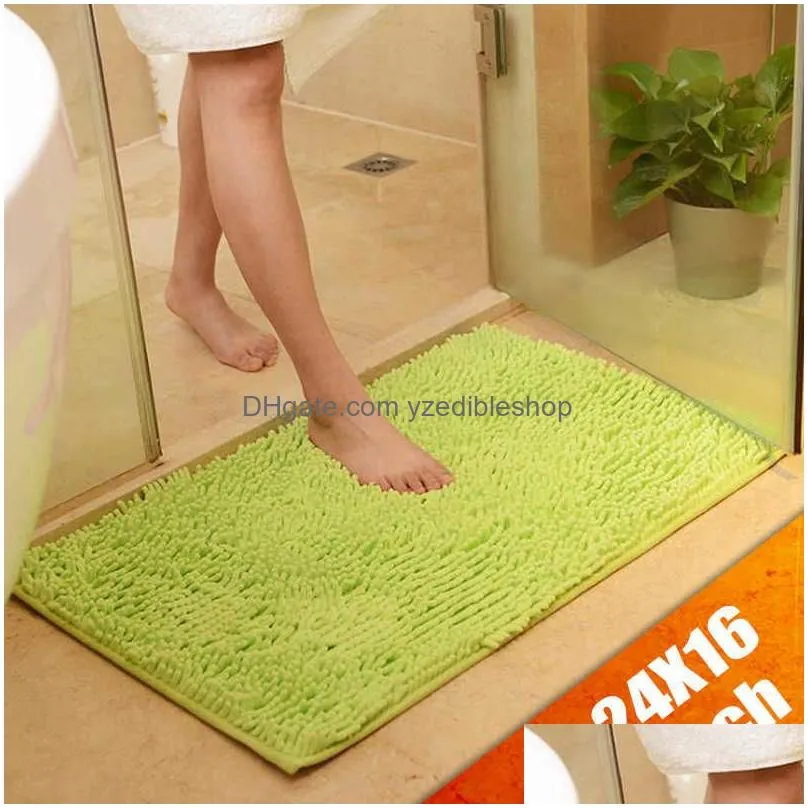 kitchen bathroom door mat rectangle water absorption rugs solid color bath carpets home supplies mats for floor hand tufting 210928