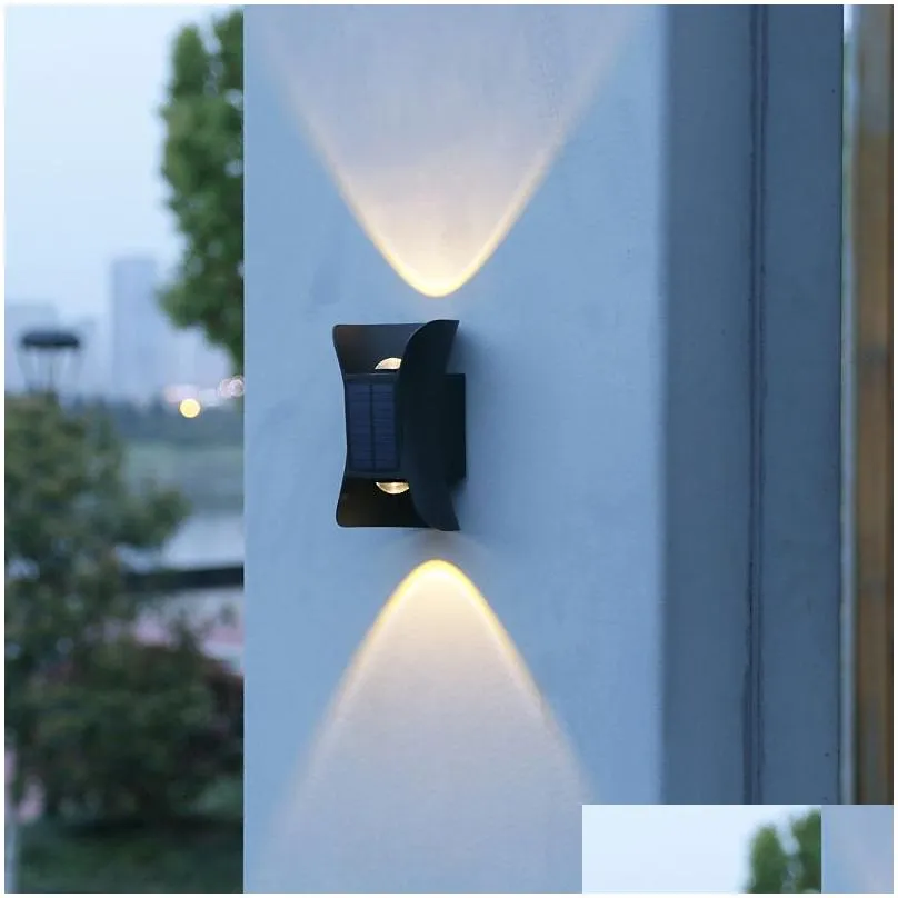 Pendant Lamps Solar Wall Lamp 2 Modes Lighting Outdoor Waterproof Up And Down Luminous Garden Drop Delivery Lights Indoor Otsgh