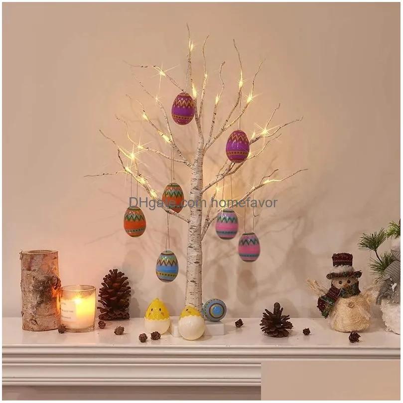 other festive party supplies 62cm birch tree led light easter decorations for home egg ornaments hanging wedding happy kids gift