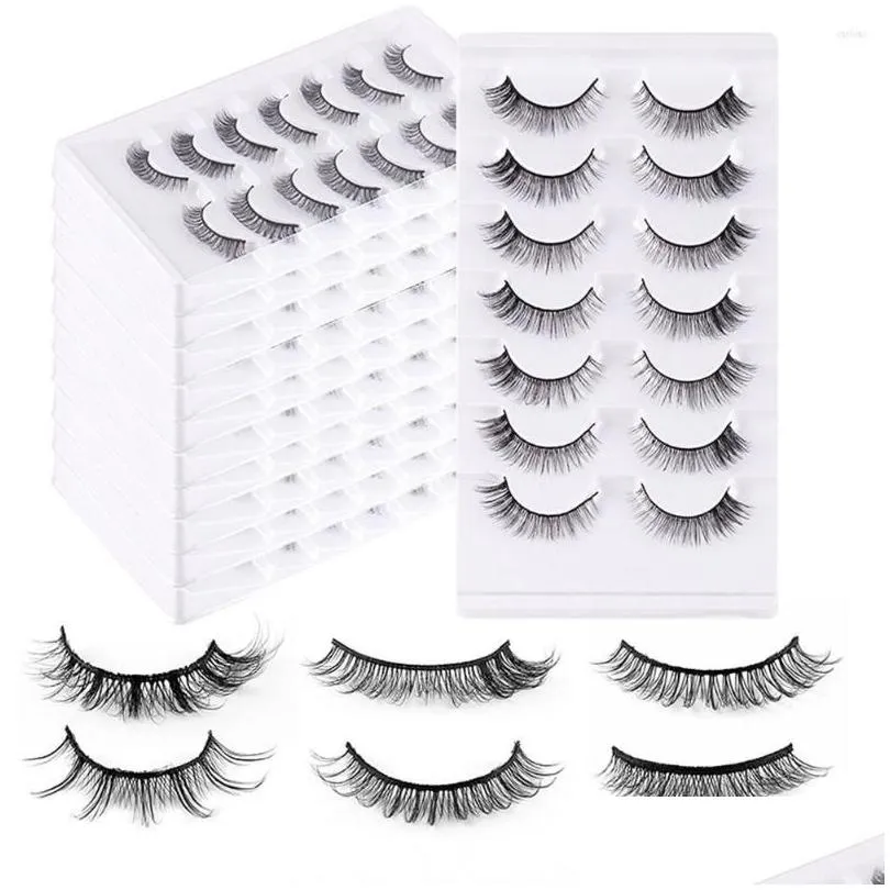 False Eyelashes Korean Fake Wispy Natural Cat Eye Look Short Lashes Drop Delivery Otp45