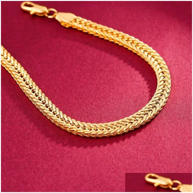 Anklets Wide 6mm Cuban Link Chain Gold Color Anklet Thick Ankle Bracelet For Women Men Waterproof Anklets