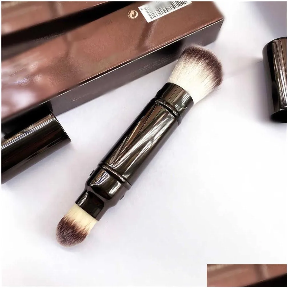 Hourglass Makeup Brushes Set - 10-pcs Powder Blush Eyeshadow Crease Concealer eyeLiner Smudger Dark-Bronze Metal Handle Cosmetics