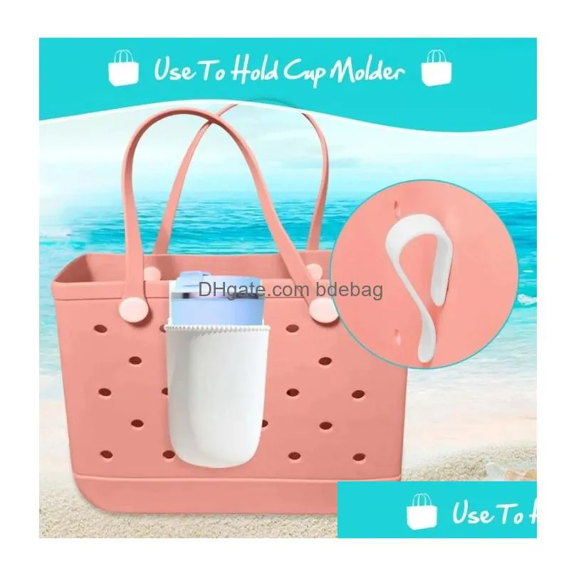 3pcs inserts hooks accessories for bogg bag insert charm cup holder connector key holder compatible with rubber beach totes bag