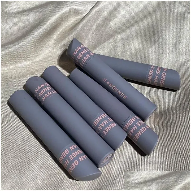 Lip Gloss Color Lipstick Waterproof Long Lasting Matte Red Brown Nude Glaze Liquid Y Tint Beauty Cosmeticlip Drop Delivery Otk4H