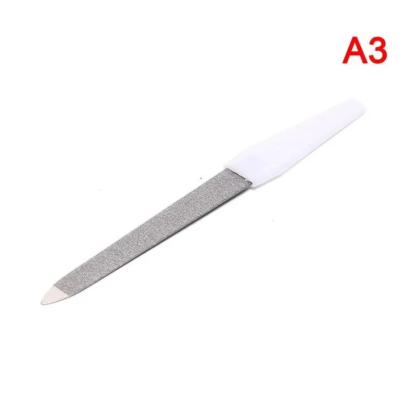 Nail Files 5 Pcs/Set Handle Metal Double Sided Strong Edge Manicure Grooming Beauty Pedicure Foot Care Drop Delivery Ot0Su