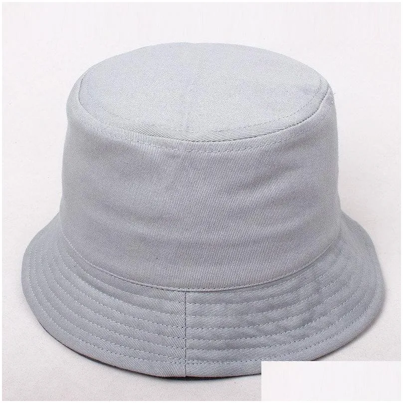 Blank Kids Bucket Hats Baby Boys Girls Caps Plain Fishing Hat Cotton Sun Hat Breathable Summer Beach Hat