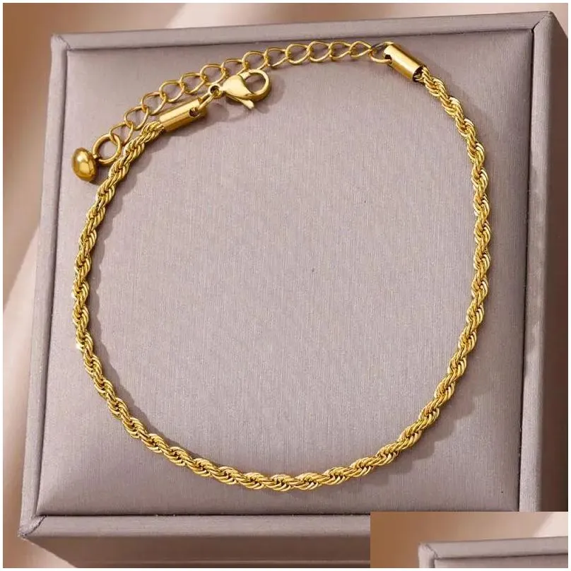 Anklets for Women 14k Yellow Gold Golden Color Chain Anklet Female Summer Beach Accessories Foot Leg Bracelets Fashion Jewelry