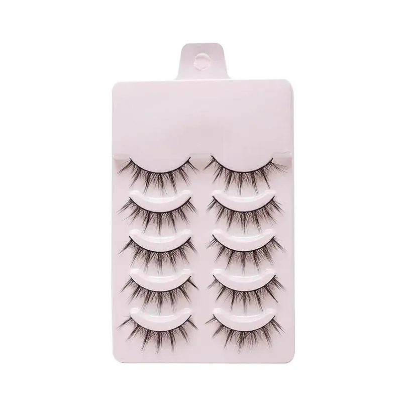 False Eyelashes Pairs Fairy Cos Handmade Fake Lashes Little Devil Naturally Thick Lolita Lash Extension Makeup Toolsfalse Drop Delive Ota1J