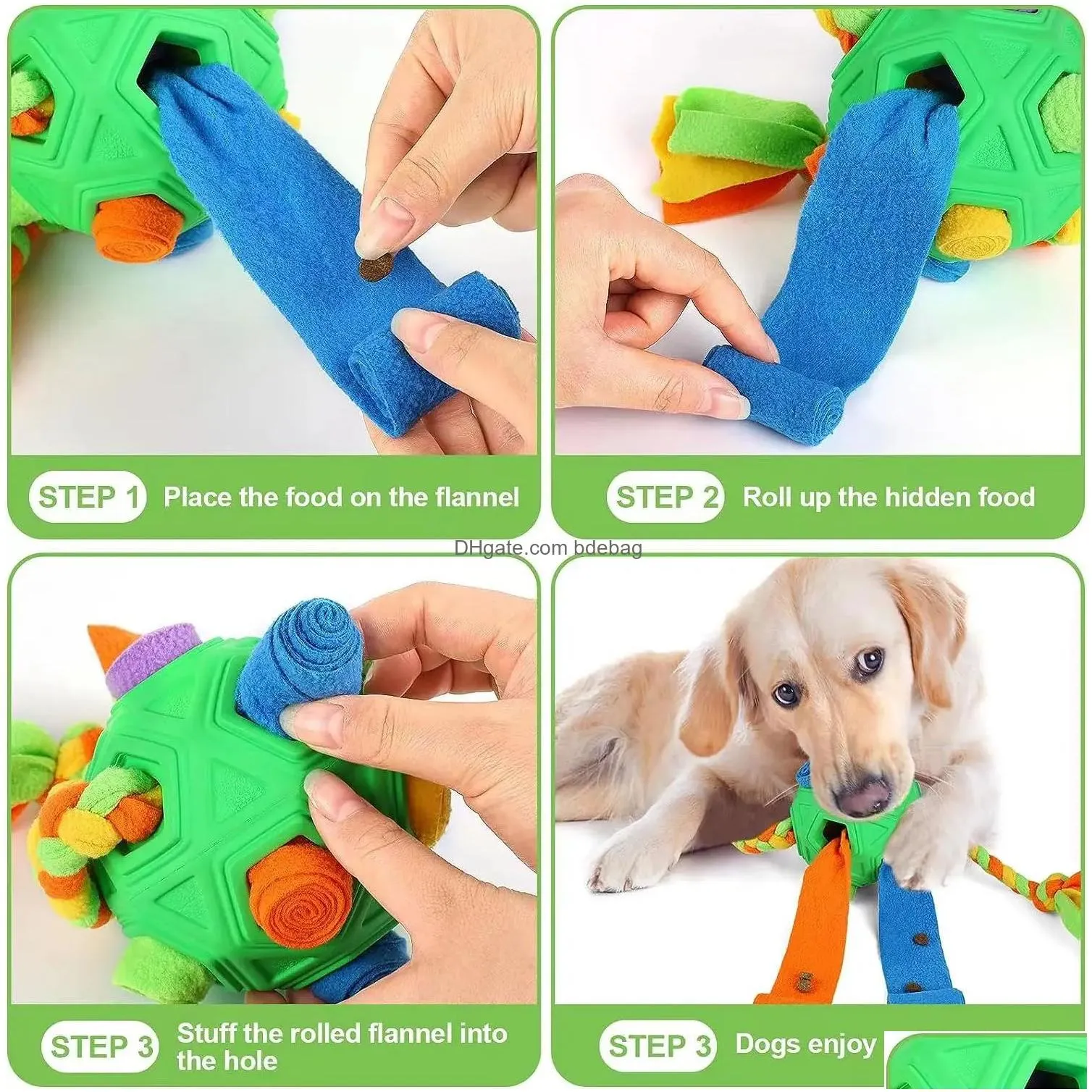 toys interactive dog puzzle toys encourage natural foraging skills portable pet snuffle ball toy slow feeder training education