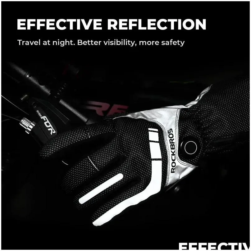 Ski Gloves Heated Gloves Thermal Winter Ski Heated Gloves Moto Touch Screen Battery Gloves MTB Riding Windproof Motorcycle Snowmobile