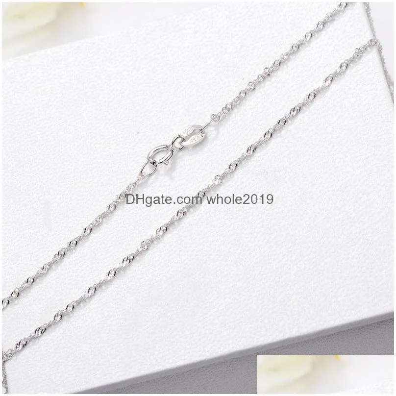 Chains Mtiple Classic Styles Real 925 Sterling Sier Necklaces Slim Thin Snake Necklace Women Body Box Chain For Drop Delivery Jewelry Dhb5A