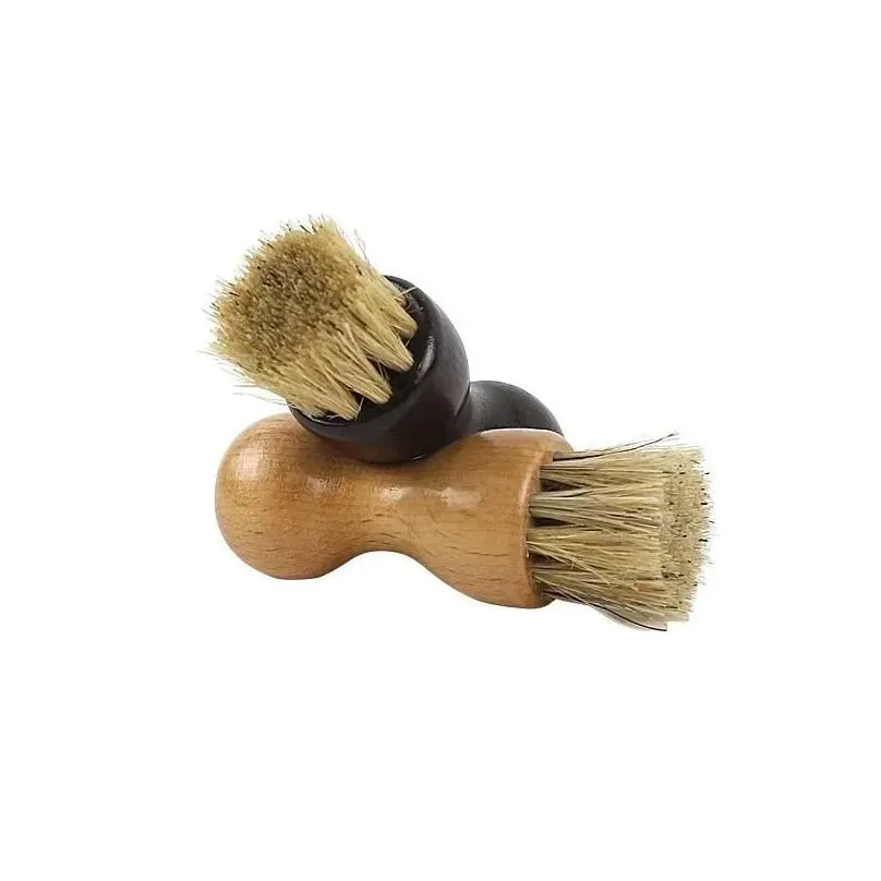 Gourd Shape Shoe Clean Hair Brush Oiled Polishing Ash Removal Cleaning Beech Furniture Sundries Ground Cleans Brushes