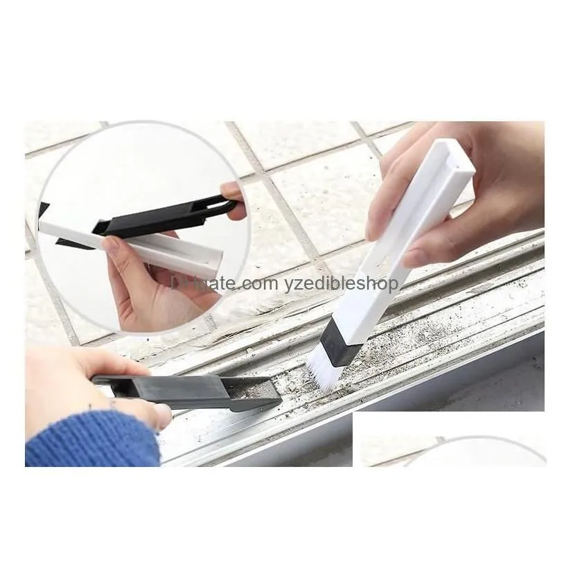 Cleaning Brushes Windows Recess Groove Brush Crevice With Dustpan Tool Wash Sns Keyboard Cleaner Kitchen Easily Clean Drop Delivery
