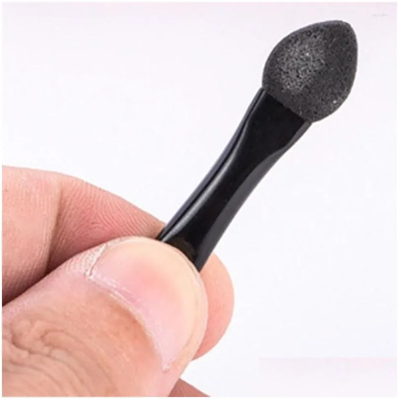 Makeup Brushes Black Eye Shadow 50Pcs Double Sided Sponge Applicator Brow Make Brush Portable Tool Drop Delivery Otcbc