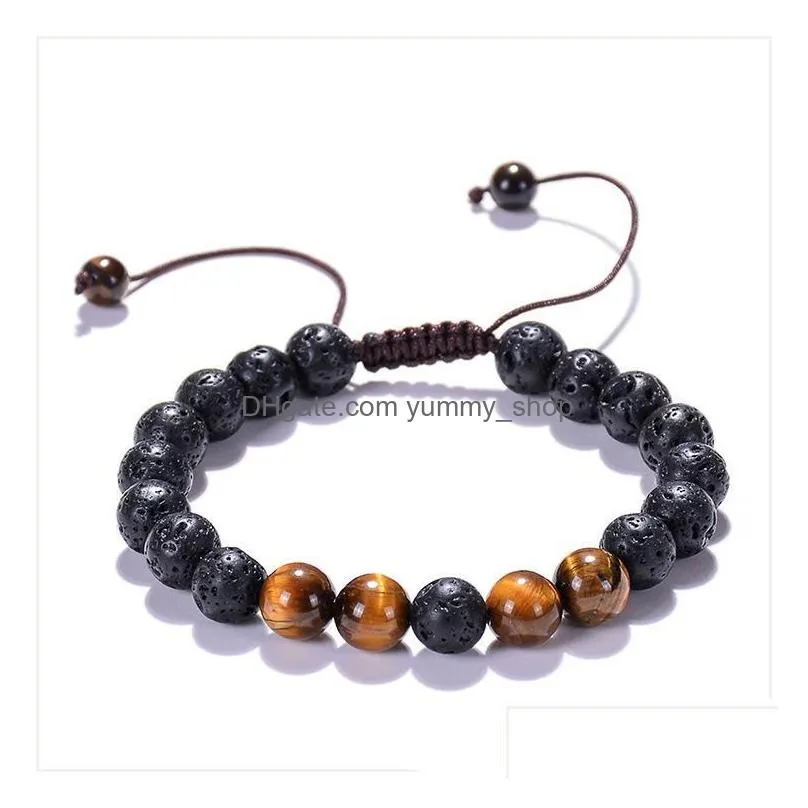  lava rock beads bracelets 8 mm fashion natural stone charm jewelry weathering stone cuffs bangles 2 styles turquoise bracelet