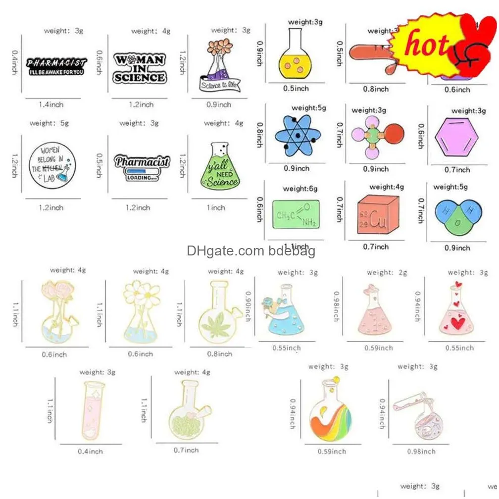 experimental chemistry series brooch enamel pin jacket personality accessories friends and children cute gift