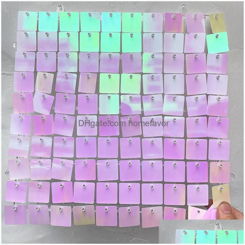 other event party supplies shimmer sequin wall panel backdrop blue pink onion pick birthday show square gliter decorative decoration irisdecent
