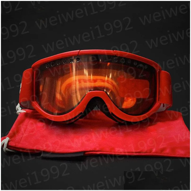 S letters Ski goggles, professional anti-fog double lens UV400 large spherical men`s and women`s ski goggles snowboard goggle ski-jing-01 size